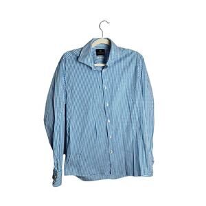 Scotch & and Soda Mens Gingham plaid button up shirt L Easter career casual